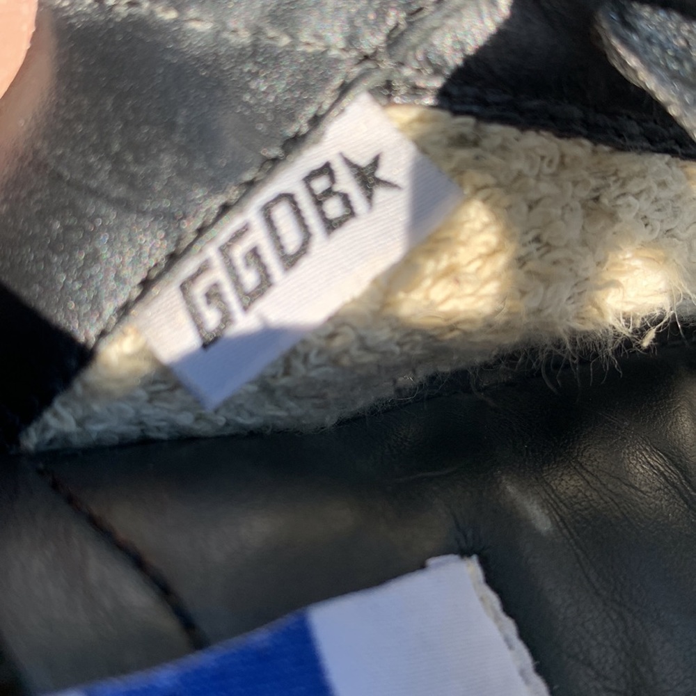 GOLDEN GOOSE HI STAR BLACK LEATHER  TRAINERS GOLD DETAIL THICK SOLE EUC SIZE 37 - Picture 12 of 16